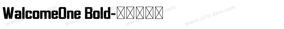 WalcomeOne Bold字体转换